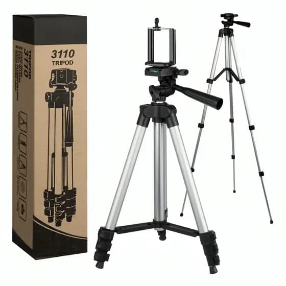 Tripé Universal Com Nível Câmeras Celulares 1,02m Tripé Profissional Para Celular, Câmeras e Ring Light