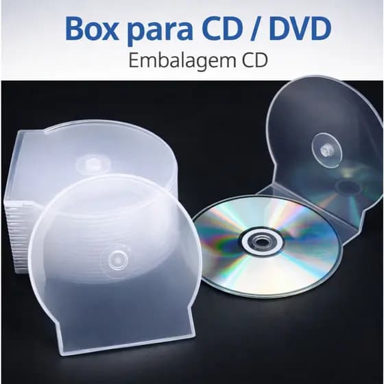 Box Case Bolachinha Capa Para Cd/dvd Levox - 50 Unidades