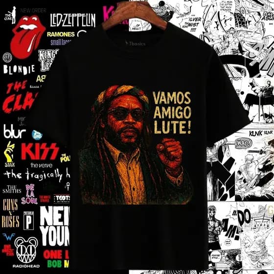 Camisa Edson Gomes Vamos Amigo Lute