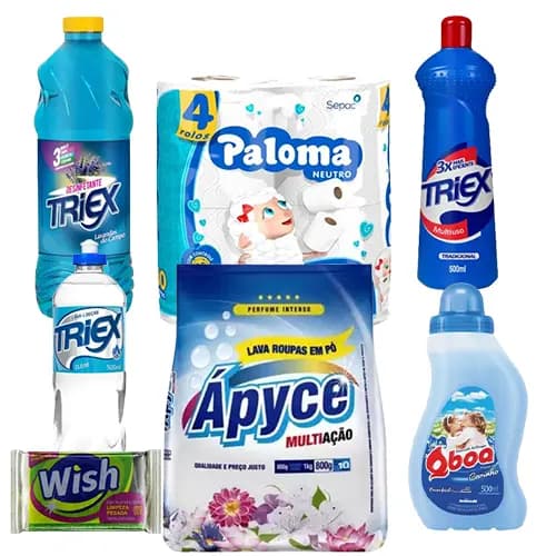 Kit Limpeza e Higiene Completo 7 Itens Premium
