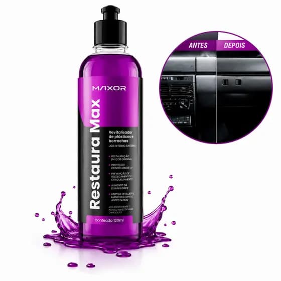 Revitalizador Automotivo Para Capota Marítima Painel e Para-choques Plastico Carrro Moto