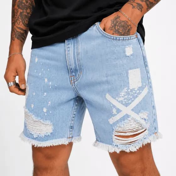 Premium Bermuda Jeans curta Masculino UrbanX Slim Fit Original short jogador