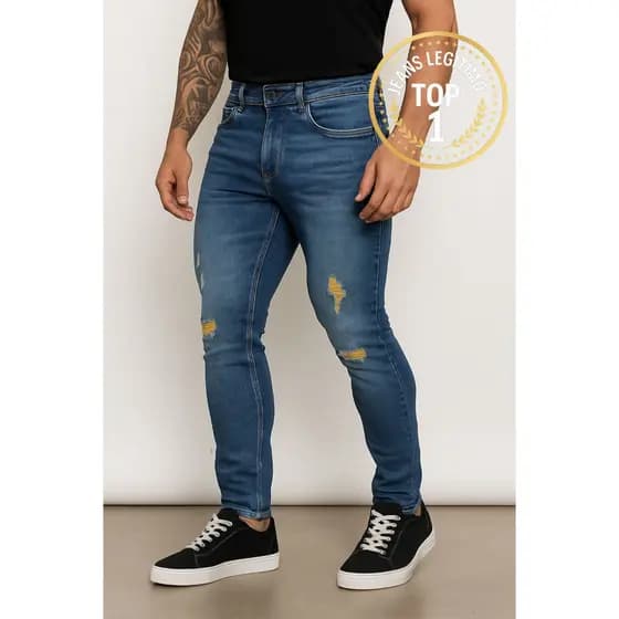Calça Jogador CVHM Super Skinny | Jeans Premium | Modelagem Justa com Conforto Elastano