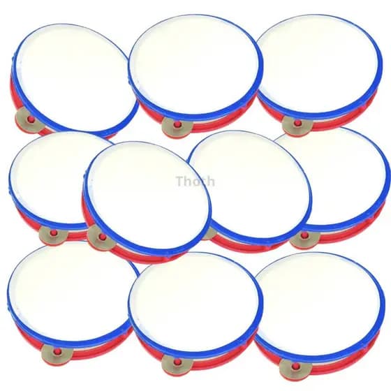 Kit Pandeiro Infantil Atacado Pandeirinho Instrumento Musical Brinquedo Escola Prenda