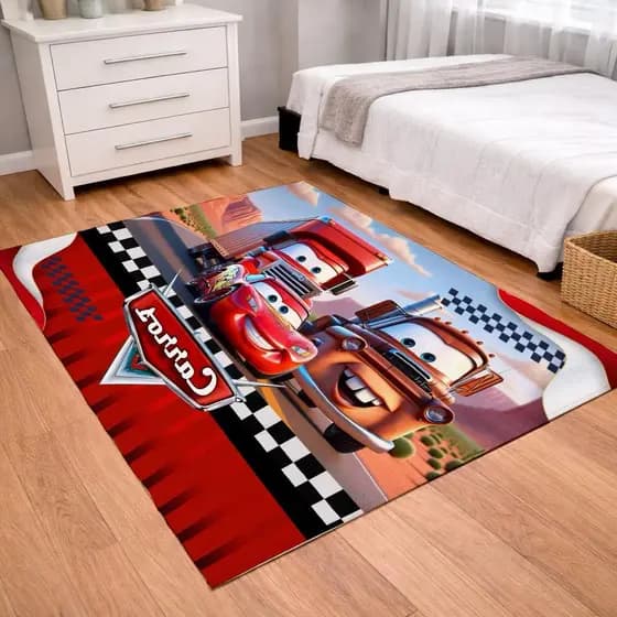 TAPETE DECORATIVO INFANTIL CARROS AVELUDADO TAMANHO 130X100