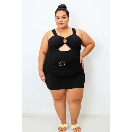 Vestido Plus Size Fivela 2026 ❤️❤️❤️