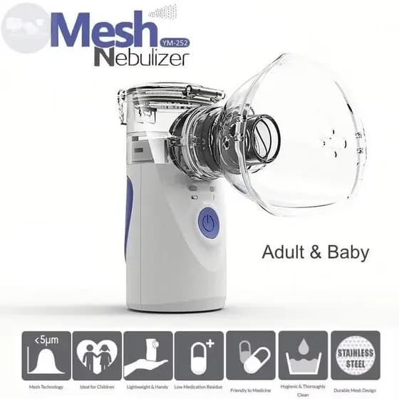 Máquina Nebulizadora Portátil Inalador Nebulizador Adulto Infantil Silencioso - Mesh Nebulizer