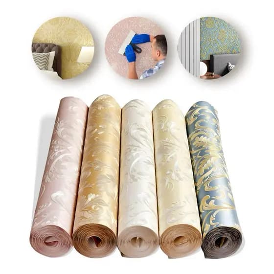 Papel de parede de luxo para sala e quarto estilo europeu autoadesivo