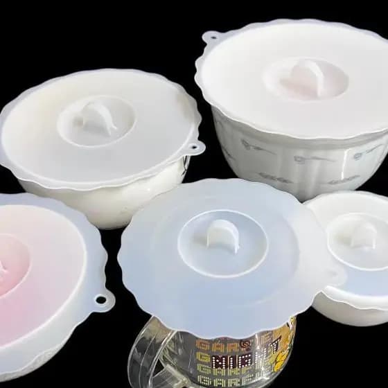 KIT 5 Tampas Universal de Silicone Uso Doméstico Reutilizável