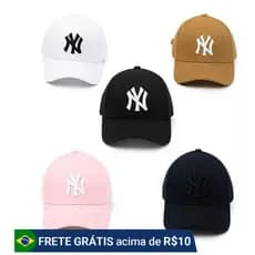 Boné Ny Bordado Aba Curva Unissex Premium