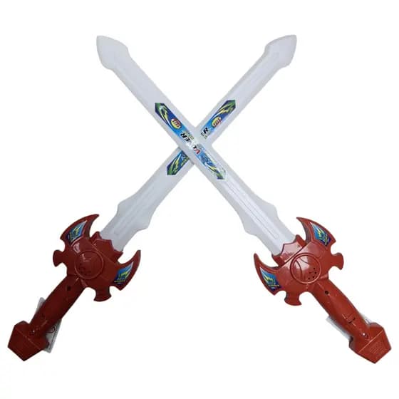 Espada Bárbaro Infantil com Luz e Som 52cm Brinquedo (1 ou 2 Unidades)