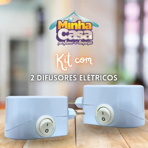 kit 2 Difusor Elétrico De Ambientes Bivolt 30ml Maior Poder de Exalação