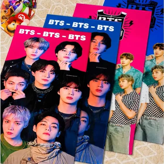 Toalha BTS de Banho e Praia Temática Personalizada Azul Rosa Jungkook V Jimin SUGA RM j-hope Jin