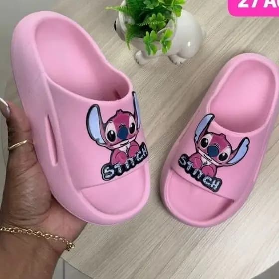 chinelo slide infantil sandália feminina stich promoção