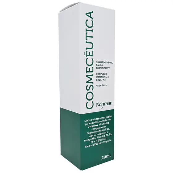 Shampoo Nohraan Cosmecêutica Fortificante 250ml Sem Sal Com Complexo Vitamínico e Creatina