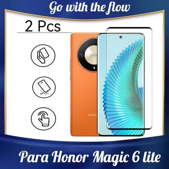 Película de Vidro 2 Pcs Protetor De Tela De Vidro Temperado Para Honor Magic 6 5 Pro Lite 5G 9D Película De Proteção