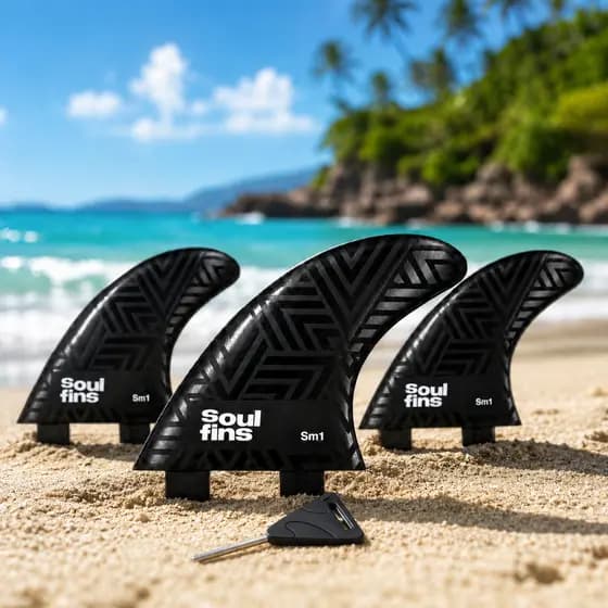 Jogo de Quilhas Fcs1 Média M3 ou Large Grande M5 Triquilha Injetada Rígida Prancha de Surf Sup