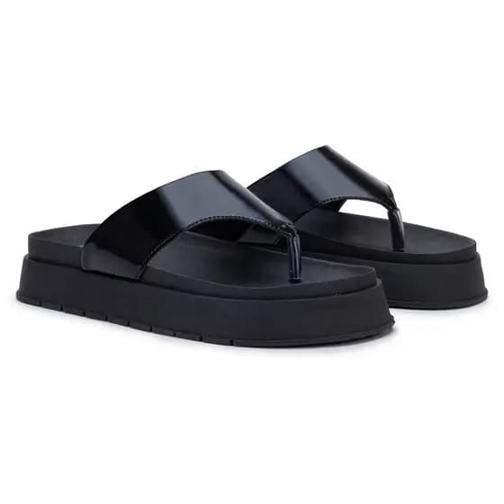 Sandalia chinela rasteira Papete Feminina Birken plataforma média