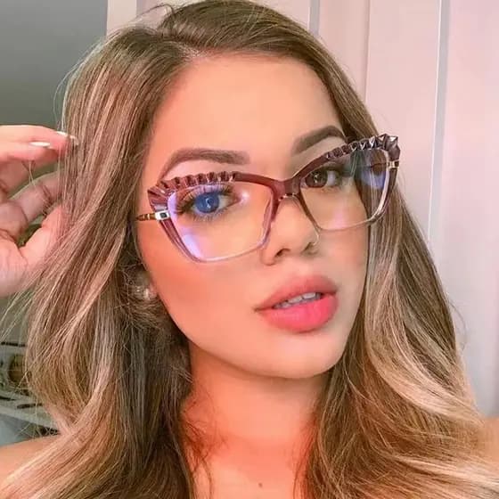 Armação de Óculos Feminina Gatinho - Elegância e Cores Variadas