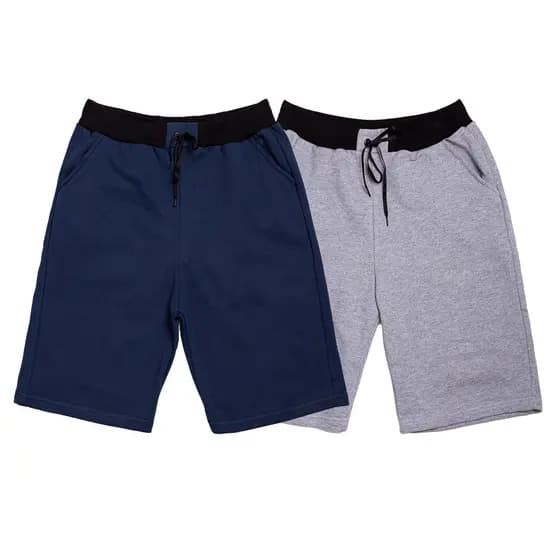 Kit 2 Bermudas Moletom Masculina Casual Básica Com Amarração Shorts Treino Academia