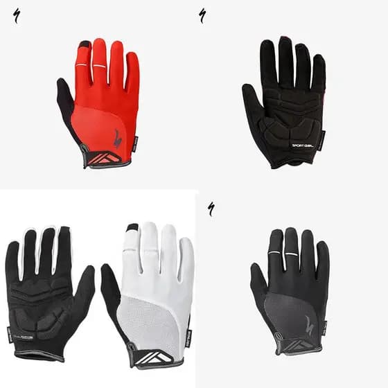 Novas Luvas Especializadas BG DUAL GEL Para Bicicletas De Estrada De Montanha Que Absorvem Choques Com Os Dedos Longos