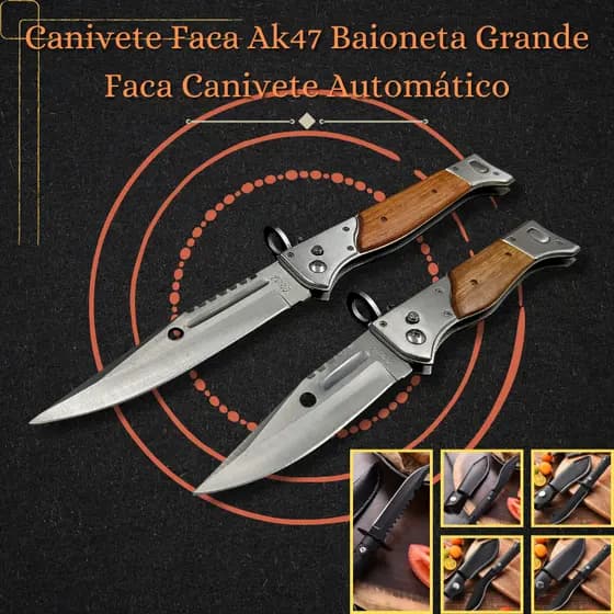 Canivete Faca Ak47 Baioneta Faca Canivete Automático