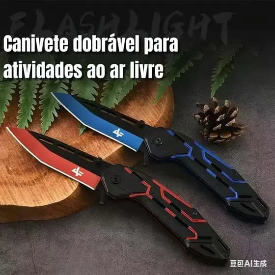 Canivete Faca para frutas, para uso doméstico Semi Automático Albatroz 21cm com Clip