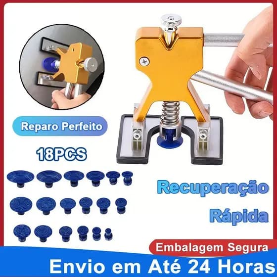 Kit 15 Ferramentas De Reparo Remoção Amassados Carro Manual Recuperação Rápida Automotiva Portátil