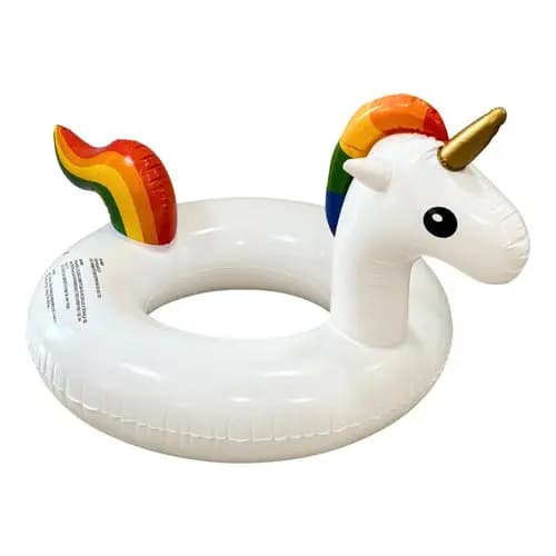 Boia Grande Circular Inflável De Unicornio 120cm Para Piscina