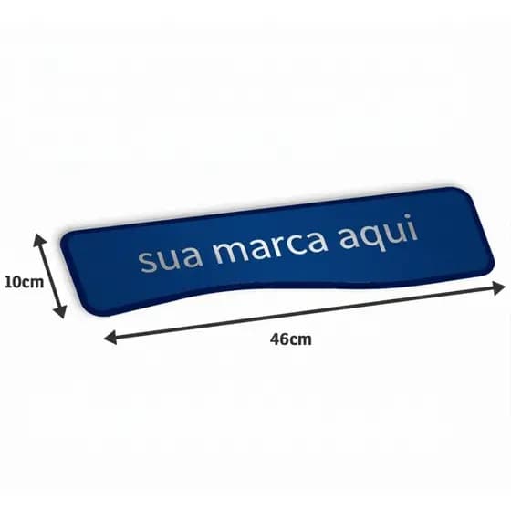Apoio de Punho para Teclado Personalizado Ergonômico 46x10cm Mouse Pad Desk Pad Conforto Escritório Gamer Logo Sua Marca