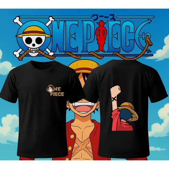 Camiseta One Piece Adulto e Infantil Mangá Desenho Casual Jogo Game infantil Menina Menino Masculina Feminina Unissex