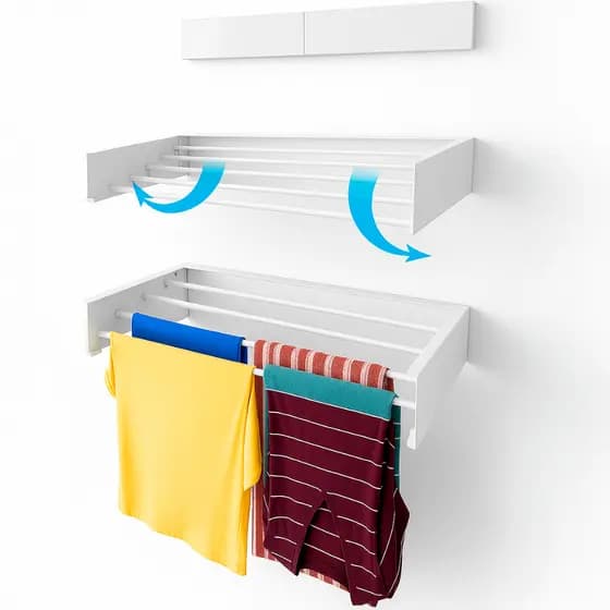 Varal Mágico Retrátil Ideal para Apartamentos e Casas Pequenas Prático Moderno e Menos Espaço