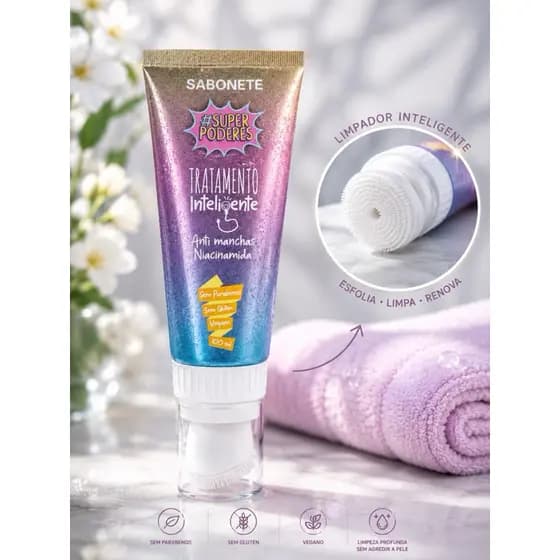 Tratamento inteligente Anti Manchas Sabonete Inteligente Antimanchas Niacinamida Com Escova Facial 100ml