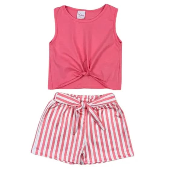 Conjunto regata de amarra com short com cinto