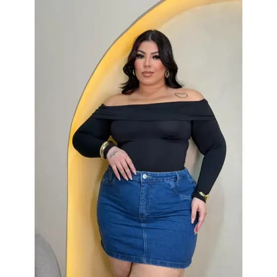 Body Ciganinha Feminino Plus Size Suplex