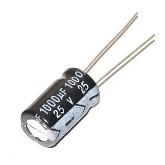 10 Pçs Capacitor Eletrolítico 1000uf 25v 1000 x 25 105ºC