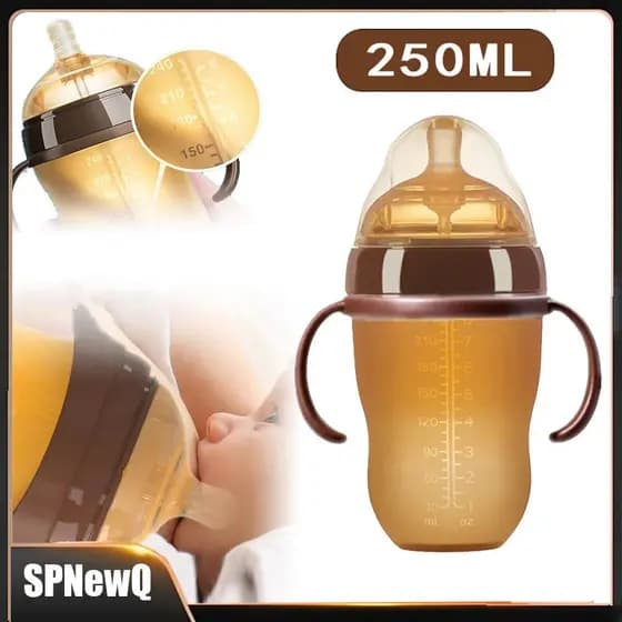 Mamadeiras De Silicone Anti-cólicas Com Toque Naturalwate Alta qualidade 250ml