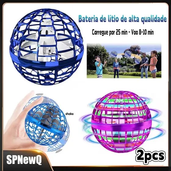 Brinquedo Bola 2Pcs Voadora LED Bola Voadora Mágica de Indução Inteligente UFO para Brinquedos Infantis