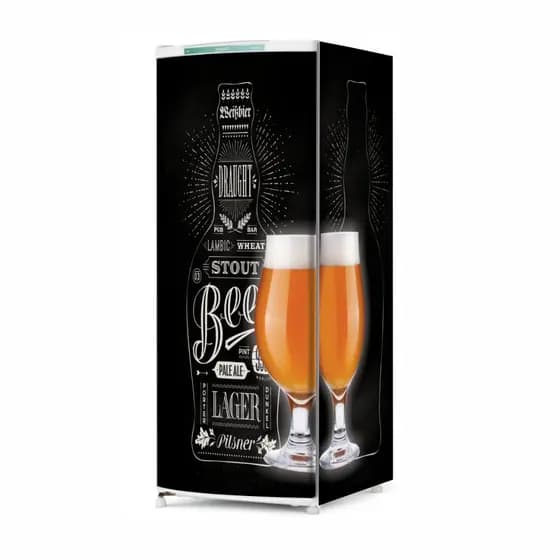 Adesivo Frente Lados Envelopamento Geladeira Cerveja 150x67x56cm Tema BE169