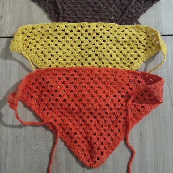 Bandana de crochê, charme e elegância para seu estilo