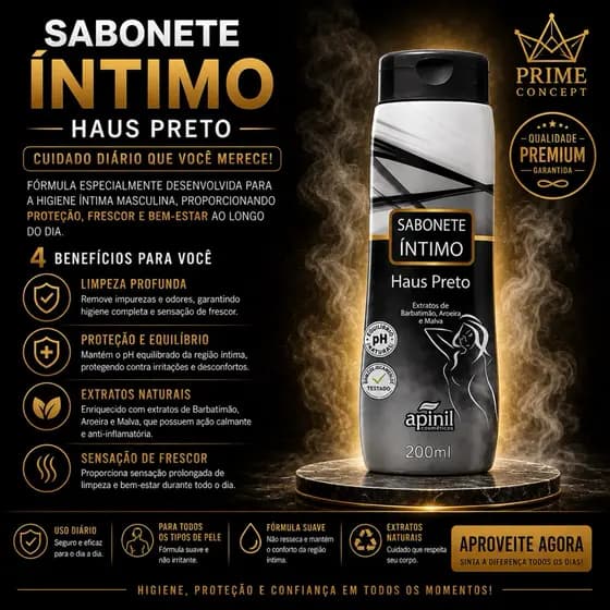 Sabonete Intimo Feminino Apinil Liquido - Controle de pH, Limpeza e Frescor, Diminui Odores