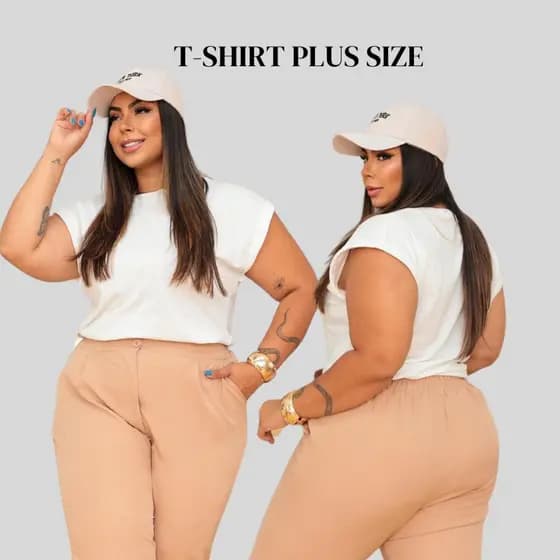 Blusa Feminina Plus Size Manga Japonesa Lisa Estilo Confortável e Moderno Tecido 100% Algodão