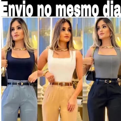 QUADRADO Body Bori Feminino Suplex Regata Alças Grossas Collant Decote Quadrado Básico Casual Dia Noite Trabalho Festa
