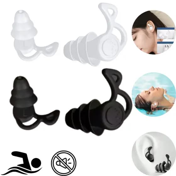 Tampão de Ouvido Protetor Auricular Antirúido Abafador para Dormir Natação Estudar