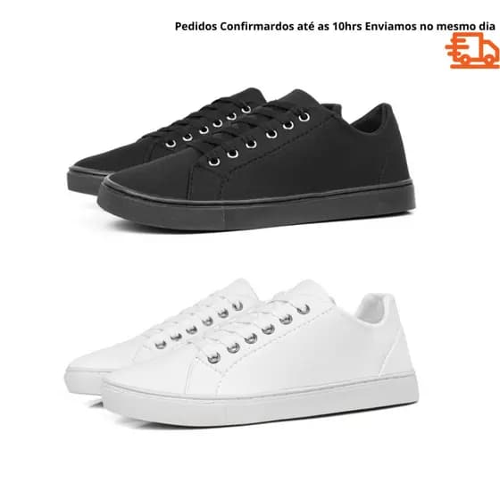 Kit 2 Tênis Casual Masculino Sapatênis Adulto Estiloso Na Moda Barato Dia a Dia