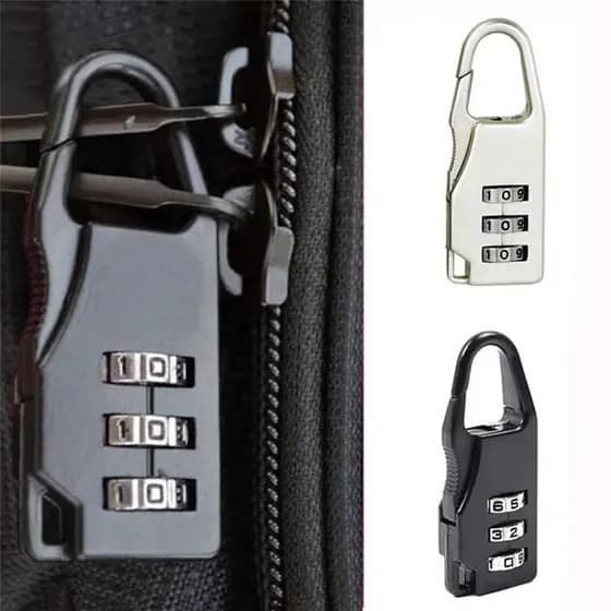 Cadeado Senha Segredo Armário Academia Mala Mochila + Seguro Novo Bolsas Cadeado De Porta De Bagagem , Combinação De