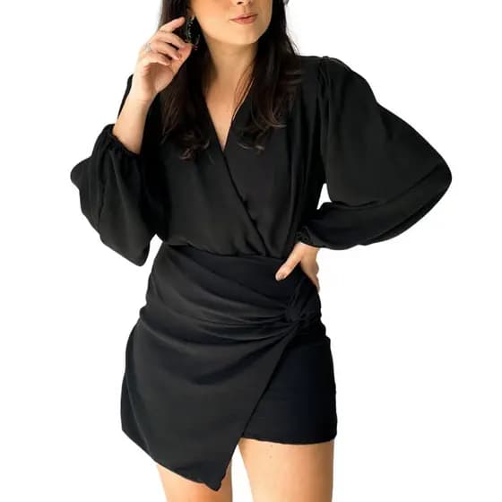 Body Transpassado Básico Tendência Elegante
