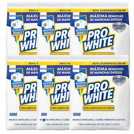 Kit 6 Tira Manchas Percabonato de Sódio ProWhite 500g