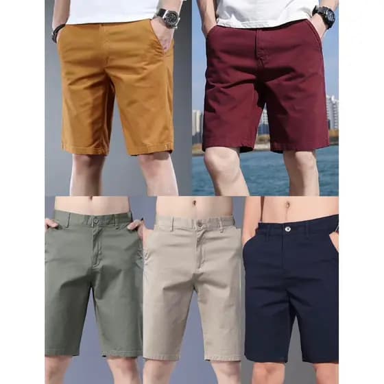 Kit 5 Bermuda Sarja Masculino Brim Short