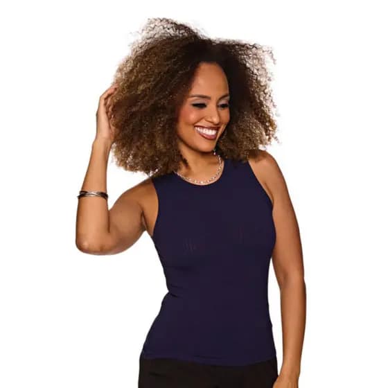 BLUSA REGATA MODELO NADADOR BÁSICA SLIM CANELADA FEMININA
